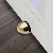 Yarımay Kapı Stoperi Tamponu Vidalı Metal Kapı Stopu Durdurucu Tutucu Albrifin (5 ADET) - 3