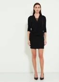 Modatalika Kadın Kruvaze Yaka Kısa Elbise thumbnail 1