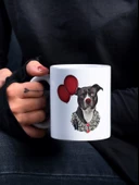 Balonlu Mutsuz Köpek Eğlenceli Yazılı Özel Tasarım Baskılı Kupa Bardak Komik Çay-Kahve Bardağı - 1