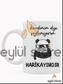 Eğlenceli Yazılı Esprili Özel Tasarım Baskılı Kupa Bardak Komik Kupa Bardak Kahve Bardağı - 1