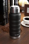 4 Outside Paslanmaz Çelik Termos (Çay Kahve Kamp Su Süt Bebek Mama) 400 ml St-202 Travel Mug thumbnail 3
