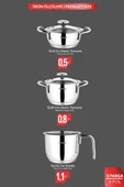 Stevig 4 Mini Meals 18/10 Paslanmaz Çelik Tencere Seti 5 Parça St-303 - 6