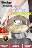 Stevig 4 Cook Pro Süzgeç Kapaklı 18/10 Paslanmaz Çelik Tencere Seti 6 Parça ST-301 - 3