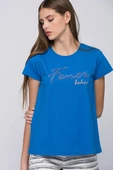 Fenerbahçe Kadın Mavi Taşlı Tshırt TK010B7Y23 - 1