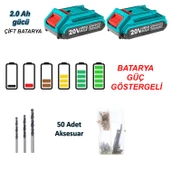 Total Tıdlı2002 Çift Akülü Darbeli Vidalama Matkap 20V Li-On - 4