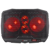 Addison Rampage AD-RC4 Siyah 2-125 mm+2-70mm Işıklı Fan 15"-17" Notebook Soğutucu Stand - 2