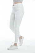Bayan Yeni Model Beyaz kot Pantolon 00655444 - 5