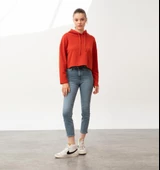 Nors Bolthor Kapüşonlu Crop Sweatshirt Kiremit - 1