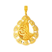 22 Ayar Altın Tuğralı Kolye Ucu - 1