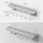 BUFFER® Pratik Çoklu Bıçak Askısı Mutfak Bıçak Düzenleyici Organizer Dayanıklı Bıçaklık - 4