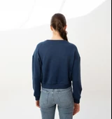 Nors Baldur Crop Sweatshirt Lacivert - 3
