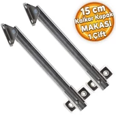 Kalkar Kapak Makası Dolap Çekmece Metal 15 Cm Sessiz Açma kapama Amortisör Piston (1 ÇİFT) thumbnail 1