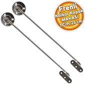 Kalkar Kapak Makası Frenli Dolap Çekmece Metal 25 Cm Sessiz Açma Kapama Amortisör Piston Nikel Bar (1 ÇİFT) - 1