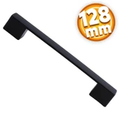 Gölcük Düz (128 MM - 12.8 CM) Siyah Mobilya Mutfak Dolap Çekmece Dolabı Metal Kulpu Kulbu Kulpları thumbnail 1