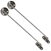 Kalkar Kapak Makası Frenli Dolap Çekmece Metal 25 Cm Sessiz Açma Kapama Amortisör Piston Nikel Bar (1 ÇİFT) - 5