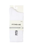 Premium Performance Crew Unisex Beyaz Spor Çorap - 3