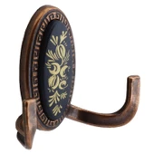 Palmira Duvar Vestiyer Askısı Metal Dolap Elbise Havlu Askılığı Antik Bakır Askı Askılık (4 Adet) thumbnail 2