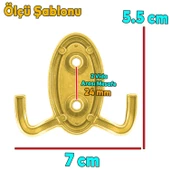 Palmira Duvar Vestiyer Askısı Metal Dolap Elbise Havlu Askılığı Gold Askı Askılık (4 Adet) - 3