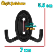 Palmira Duvar Vestiyer Askısı Metal Dolap Elbise Havlu Askılığı Mat Siyah Askı Askılık (4 Adet) thumbnail 3