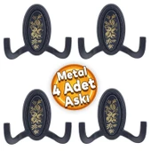Palmira Duvar Vestiyer Askısı Metal Dolap Elbise Havlu Askılığı Mat Siyah Askı Askılık (4 Adet) thumbnail 1