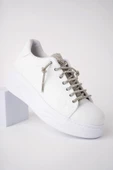 Muggo Reina Kadın Garantili Günlük Yürüyüş Rahat ve Tarz Kalın Taban Bağcıklı Sneaker Spor Ayakkabı - 7