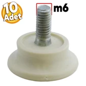 Bingo Rotil Ayak M6 Civatalı mm Krem Profil Ayağı 2.5 cm (10 ADET) - 1
