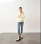 Nors Vanir Basic Yarım Fermuarlı Polar Sweatshirt Ekru - 4