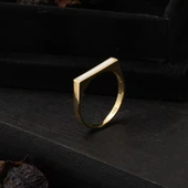 14 Ayar Mineli Tasarım Altın Yüzük thumbnail 4