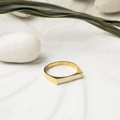 14 Ayar Mineli Tasarım Altın Yüzük thumbnail 3