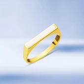 14 Ayar Mineli Tasarım Altın Yüzük thumbnail 5