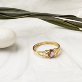 Minimal Kalp Tasarımlı 14 Ayar Altın Yüzük thumbnail 3