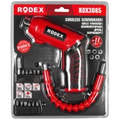 Rodex RDX3085 Akülü Vidalama Şarjlı Tornavida Vidalama Ucu Seti+İzeltaş-Klytek Matkap Bits Uç Düz Yıldız Torx (25 PARÇA) - 16