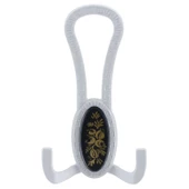 Palmira Portmanto Vestiyer Duvar Askısı Metal Dolap Elbise Askılığı Beyaz Siyah Desenli (4 Adet) thumbnail 6