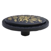 Palmira Düğme Kulp Çekmece Dolap Dolabı Kulpu Kulbu Metal Siyah (4 ADET) Mobilya Mutfak Kulpları thumbnail 2