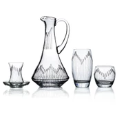 Decocia Pudgy 49 Parça 12 Kişilik  Bardak Çeyiz Seti Dik Karaflı Vega Desenli thumbnail 1