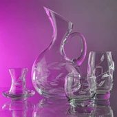 Decocia Pudgy 49 Parça Bardak Çeyiz Seti Ördek Karaflı Sürgün Desenli thumbnail 3