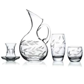 Decocia Pudgy 49 Parça Bardak Çeyiz Seti Ördek Karaflı Sürgün Desenli thumbnail 1