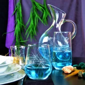 Decocia Kazaan 49 Parça Kesme Bardak Çeyiz Seti Ördek Karaflı Mira  Desenli thumbnail 2