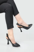 Bilener 2853 Kadın 9 Cm Topuklu Arkası Açık Stiletto Ayakkabı thumbnail 1
