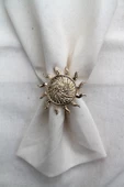 6 Adet Gold Güneş Metal Peçete Halkası - Napkin Ring thumbnail 5