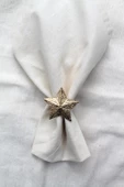 6 Adet Dekoratif Gold Star Nova Peçete Halkası - Napkin Ring - 3