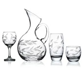 Decocia Pudgy 37 Parça Bardak Çeyiz Seti Ördek Karaflı Sürgün Desenli thumbnail 1