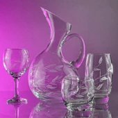 Decocia Pudgy 37 Parça Bardak Çeyiz Seti Ördek Karaflı Sürgün Desenli thumbnail 2