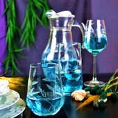 Decocia Kazaan 37 Parça  12 Kişilik Bardak Çeyiz Seti Sürgün Desenli thumbnail 2