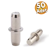 Raf Pimi Cam Ahşap Metal Raf Tutucu Çivisi Mobilya Dolap Pimi Metal (50 ADET) - 1