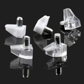 Raf Pimi Şeffaf Cam Ahşap Metal Raf Tutucu Çivisi Mobilya Dolap Pimi (50 ADET) thumbnail 7