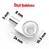 Raf Pimi Vantuzlu Cam Ahşap Metal Raf Tutucu Çivisi Mobilya Dolap Pimi (50 ADET) thumbnail 2