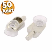 Raf Pimi Vantuzlu Cam Ahşap Metal Raf Tutucu Çivisi Mobilya Dolap Pimi (50 ADET) thumbnail 1