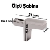 Raf Pimi Düz Vantuzlu Cam Ahşap Metal Raf Tutucu Çivisi Mobilya Dolap Pimi (50 ADET) - 3