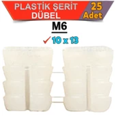 Şerit Dübel 10x13 Plastik M6 (25 ADET) - 4